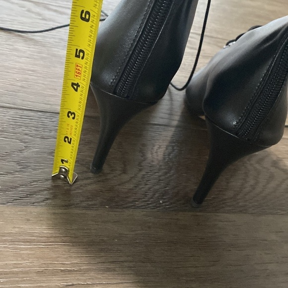 NWT BURJU Moment  Open Toe Lace Up Tongue Ankle Boots | Black | Size 15 - Picture 8 of 9